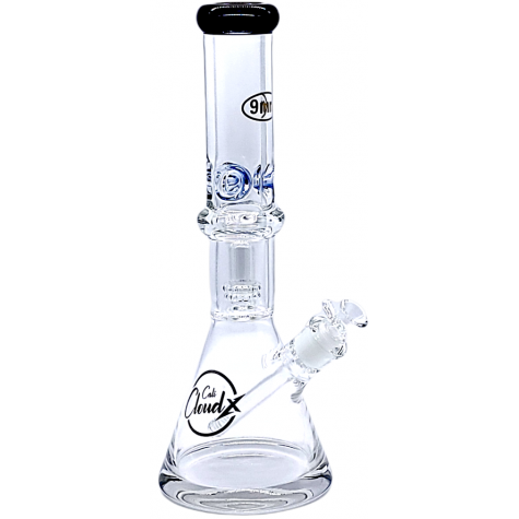 15" 9MM CALI CLOUD WATER PIPE WITH DOUBLE RING PERCOLATOR