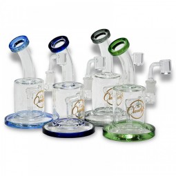 7'' Cali Cloudx Design Water Pipe With 14 MM Male Banger