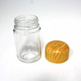 90 ML Wooden Decal Top Glass Jar