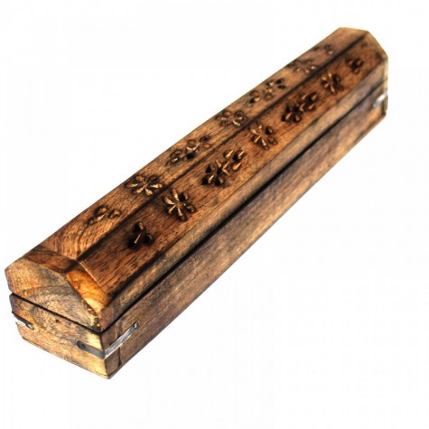 12" Horizontal Wooden Incense Holder