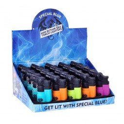Special Blue Rubber Mini Butane Gas Torch Lighters