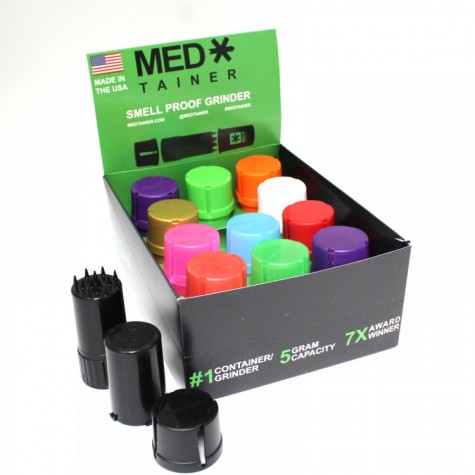 Med Tainer Small Proof Grinder 12 Pcs Per Pack "MADE IN THE USA"