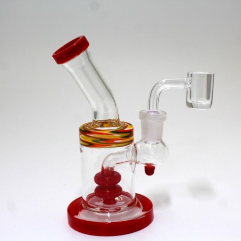 6'' Multi Color Dab Rig Water With 14 MM Male Banger