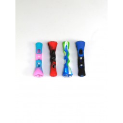3'' Silicone With Glass  Multi Color Chillums 