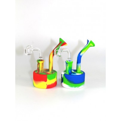5'' Silicone Multi Color Dab rig With 14 MM Male Banger 