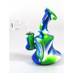 5'' Silicone Multi  Color Water pipe With 14 MM Male Banger 